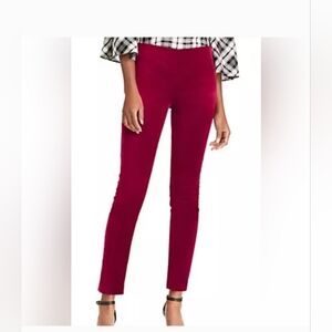 Ralph Lauren Women's Stretch Velvet High- Rise Skinny Pants